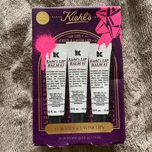 NWT Kiehl's Lip Balm Trio - luscious & lavish lips